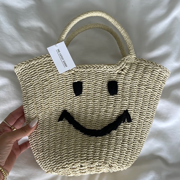 Handbags - SMILEY WICKER BAG